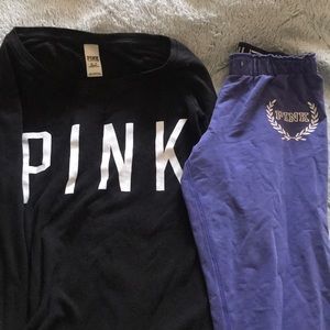 VS PINK TOP & BOTTOMS BUNDLE (XS)